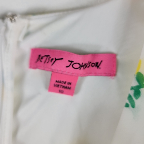 New Betsy Johnson Lemon Drop Floral Floral Button Up Maxi Sheath Dress - Picture 10 of 13